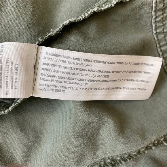 Hollister Zipper Military Green Hooded Jacket M - Picture 7 of 8